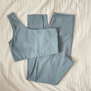 girlfriend collective bianca top + compressive leggings